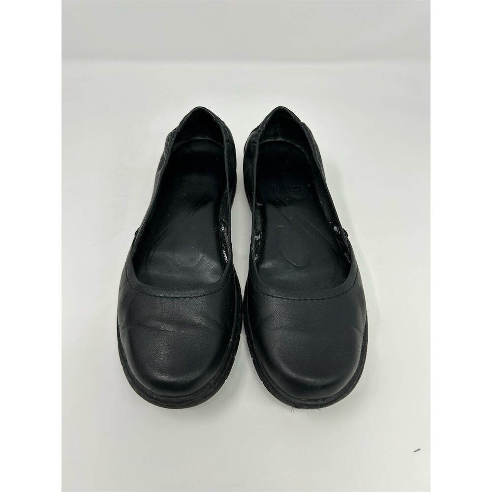 Born Black Leather Slip-On Round Toe Casual Ballet Flats Womens Size 7.5 - Picture 5 of 13